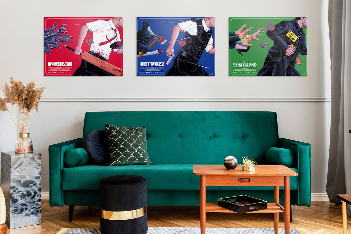 Cornetto Trilogy Set #2 Nicholas Angel Andy Knightley (Art Print)