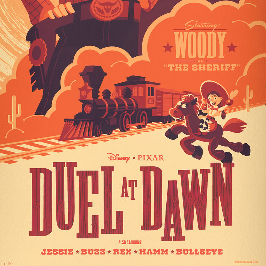 Duel at Dawn (Toy Story 3) Evil Dr. Porkchop Variant Disney (Movie Poster)