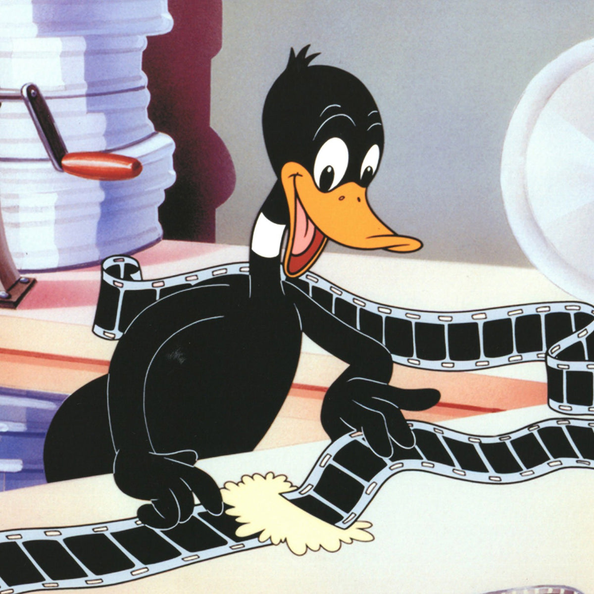 Daffy Film Editor Looney Tunes Daffy Duck (Art Print)