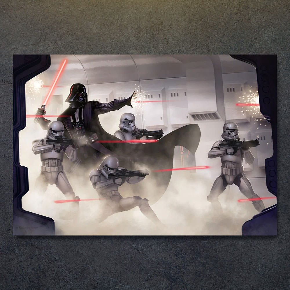 Dark Entrance Star Wars Darth Vader Stormtrooper (Art Print)