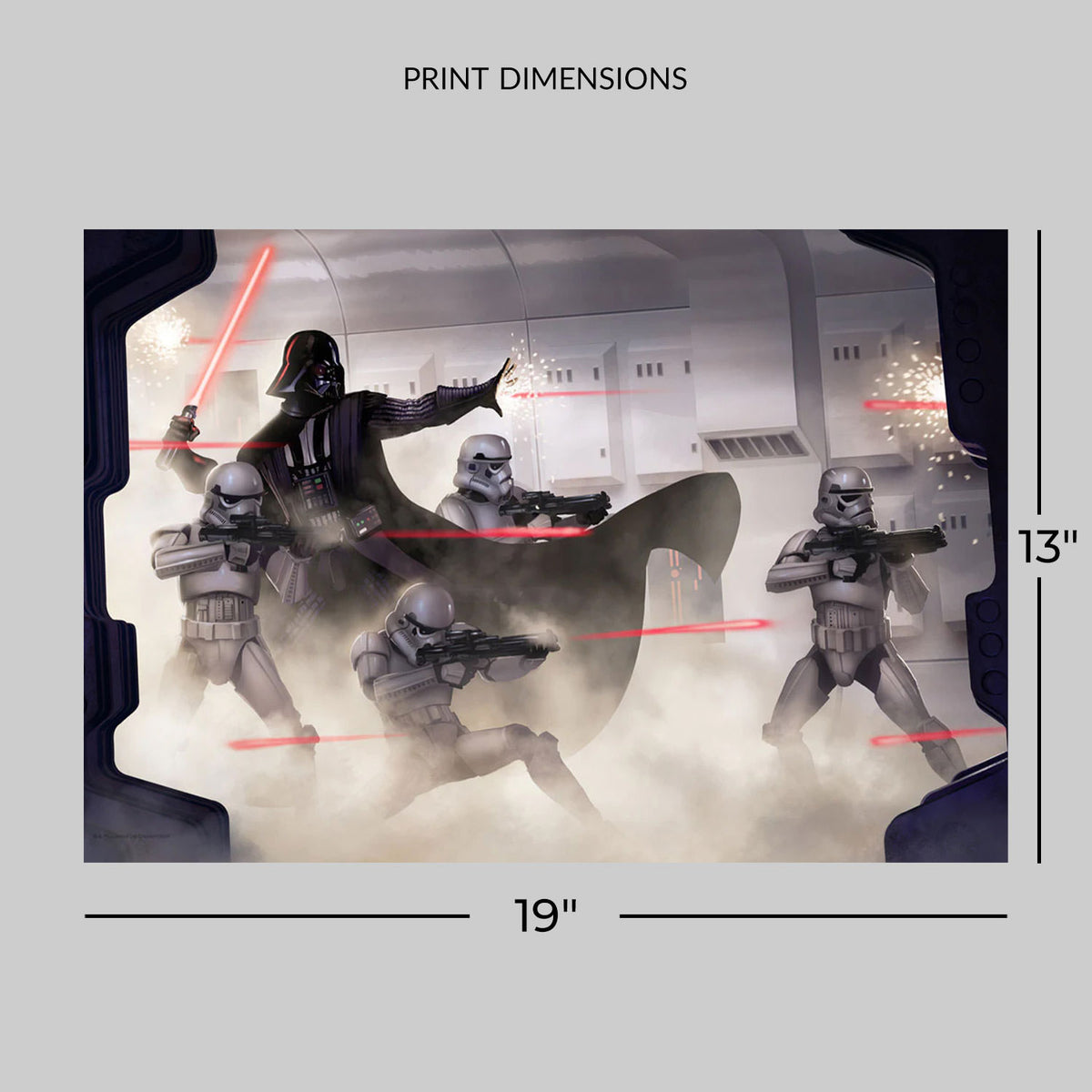 Dark Entrance Star Wars Darth Vader Stormtrooper (Art Print)