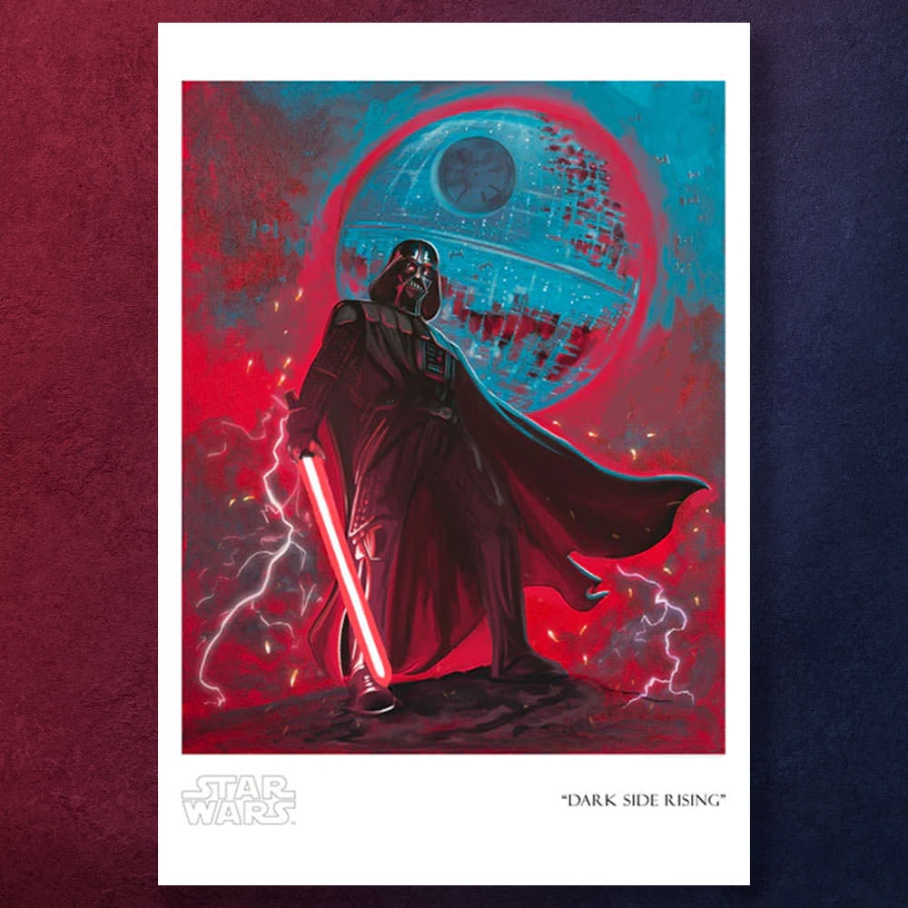 Dark Side Rising Star Wars Darth Vader (Art Print)