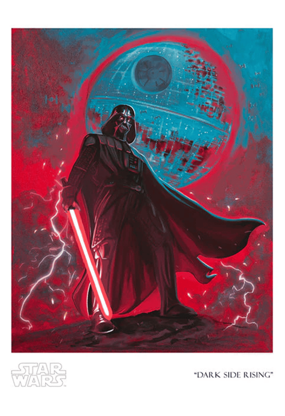 Dark Side Rising Star Wars Darth Vader (Art Print)