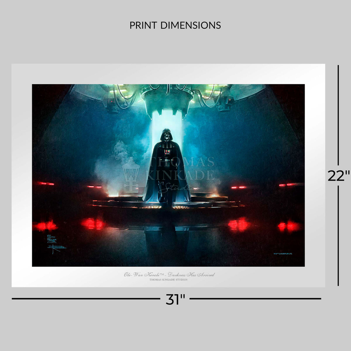 Darkness Has Arrived Star Wars Darth Vader (Art Print)