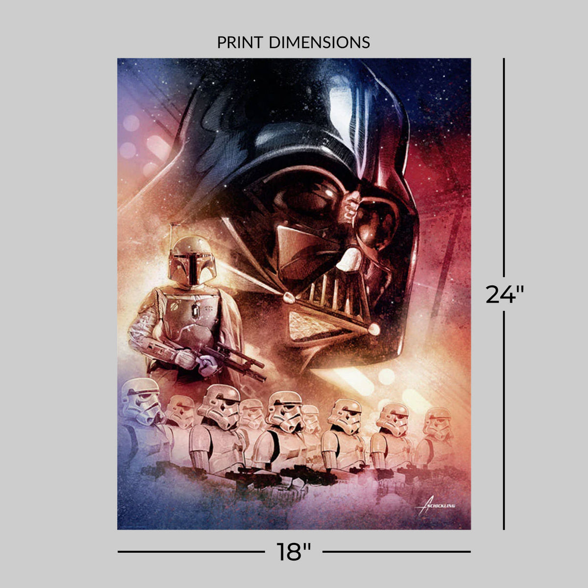 Darth Vader's Forces Star Wars (Art Print)