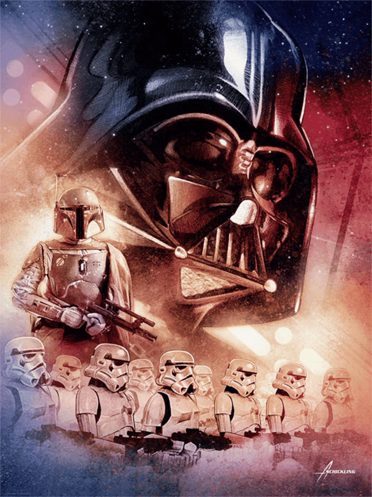 Darth Vader's Forces Star Wars (Art Print)