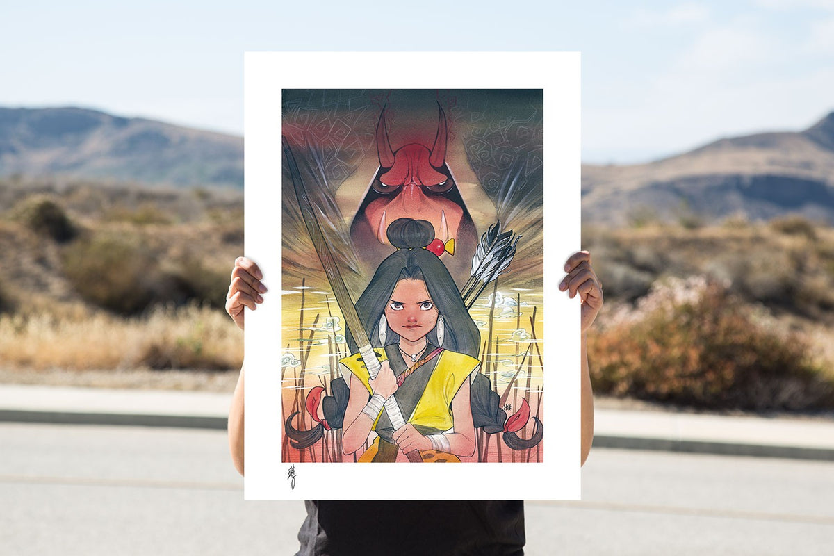 Demon Days: Moonstar & Red Hulk Marvel (Art Print)