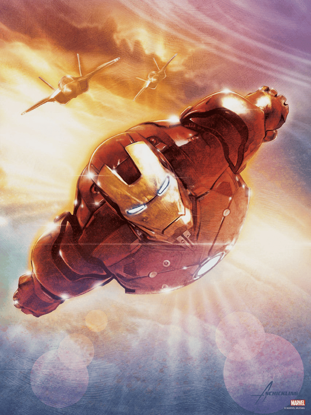 Direct Flight Marvel Iron Man (Art Print)