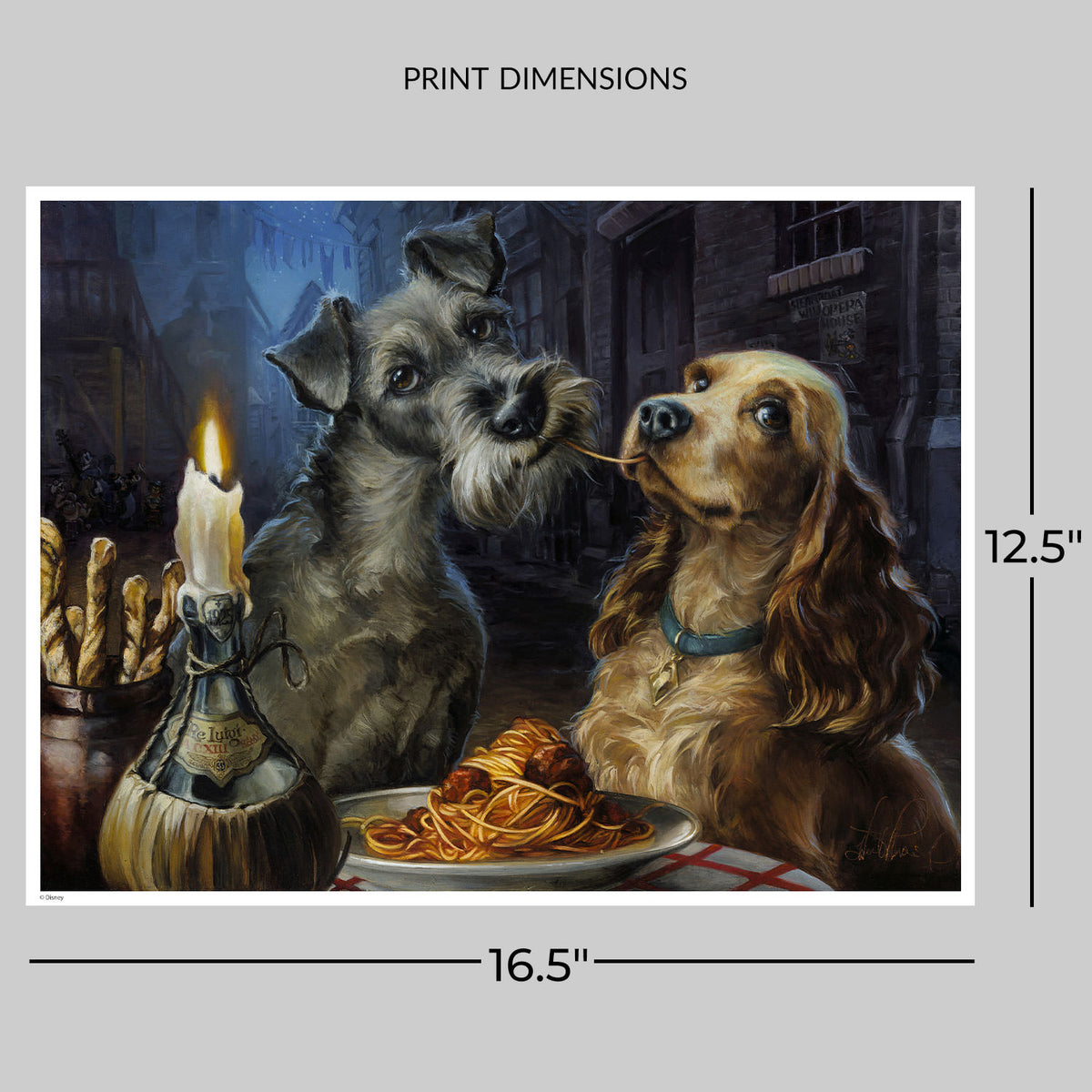 Belle Notte Disney Lady Tramp (Art Print)