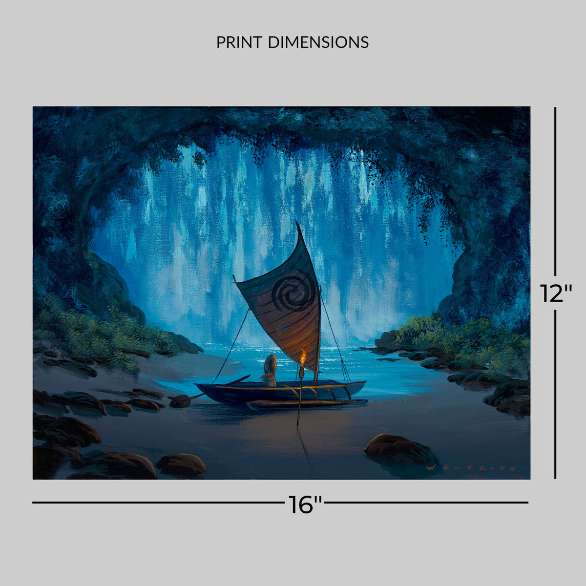 Contemplating the Journey Disney Moana (Art Print)