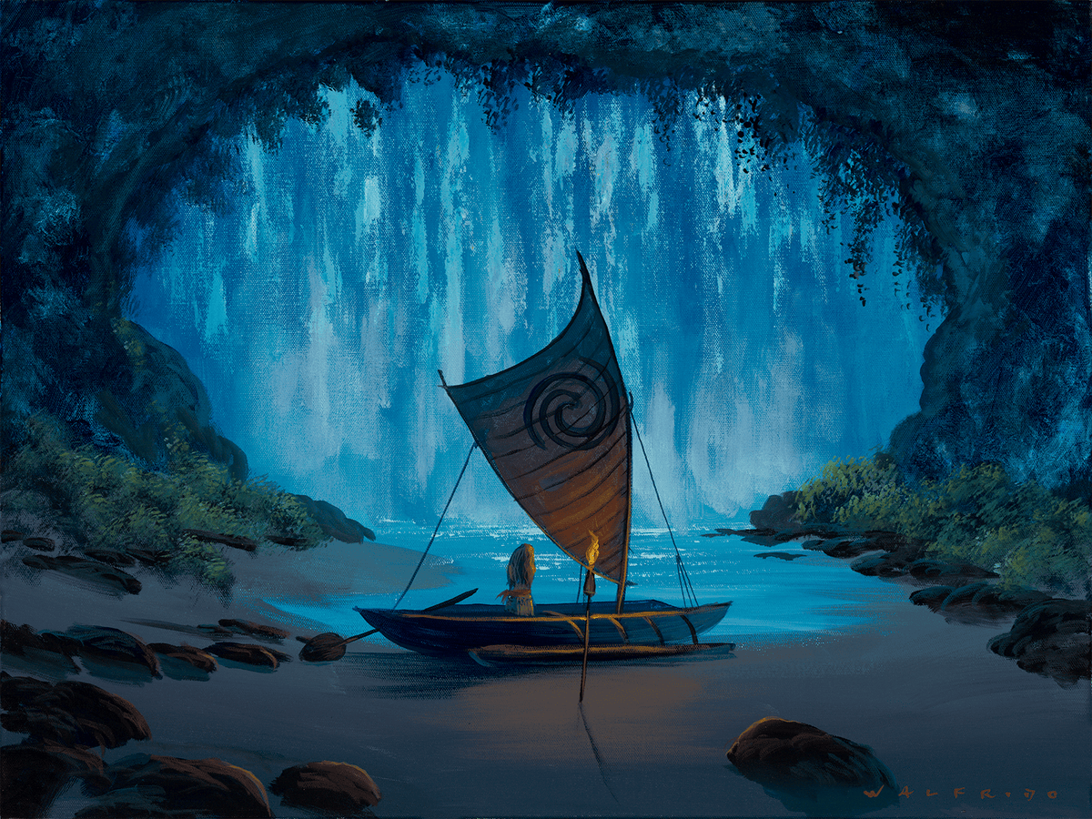 Contemplating the Journey Disney Moana (Art Print)