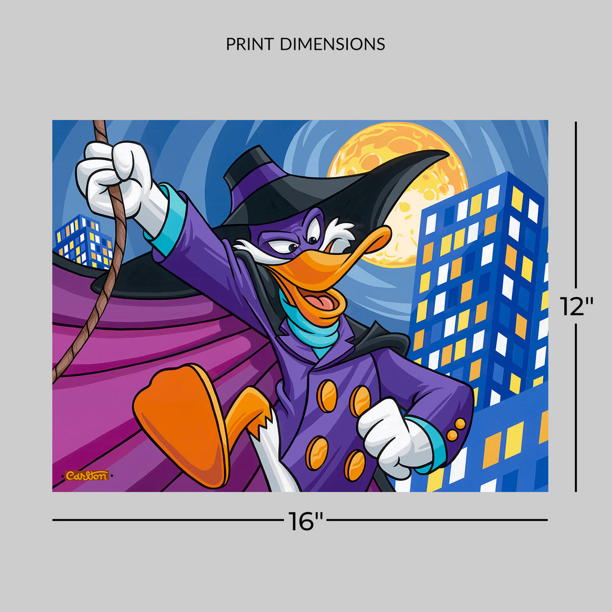 Darkwing on the Case Disney Darkwing Duck (Art Print)
