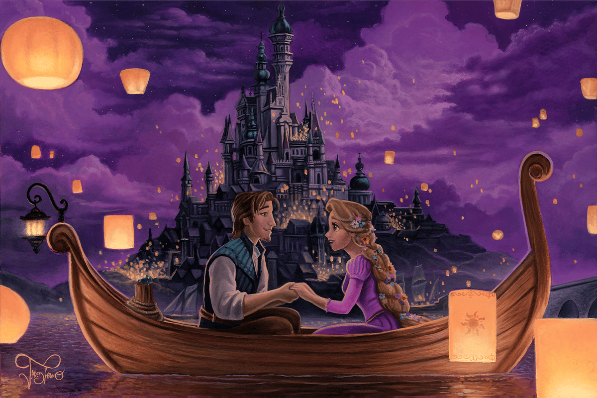 Festival of Lights Disney Rapunzel (Art Print)