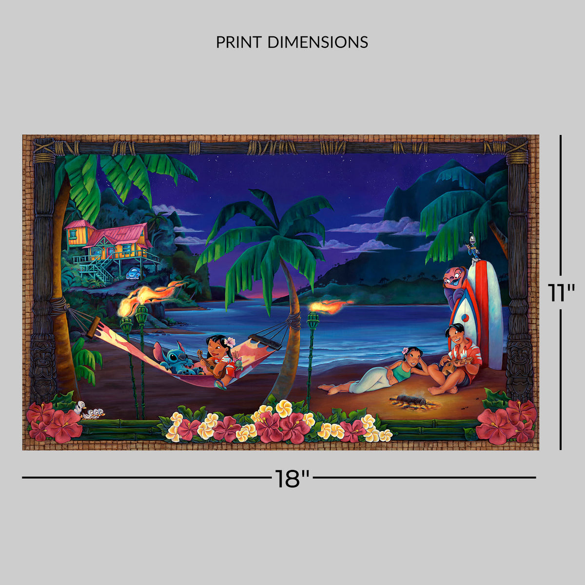 Music in the Air Disney Stitch Lilo (Art Print)