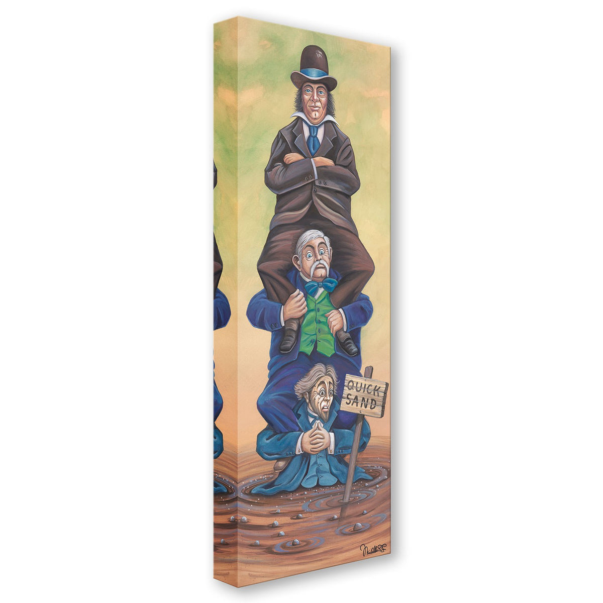 Stretching Portrait: The Quicksand Men Disney (Art Print)