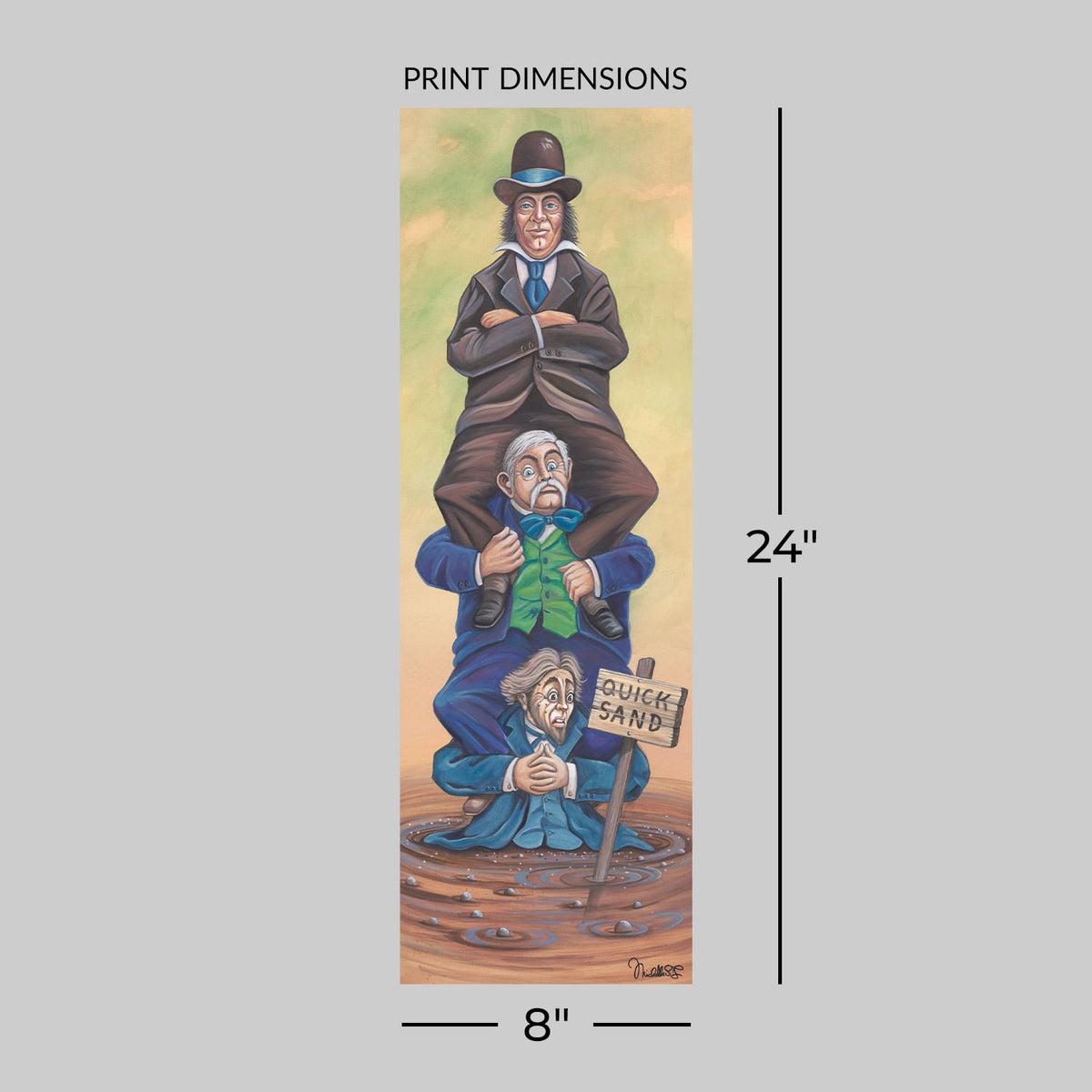 Stretching Portrait: The Quicksand Men Disney (Art Print)