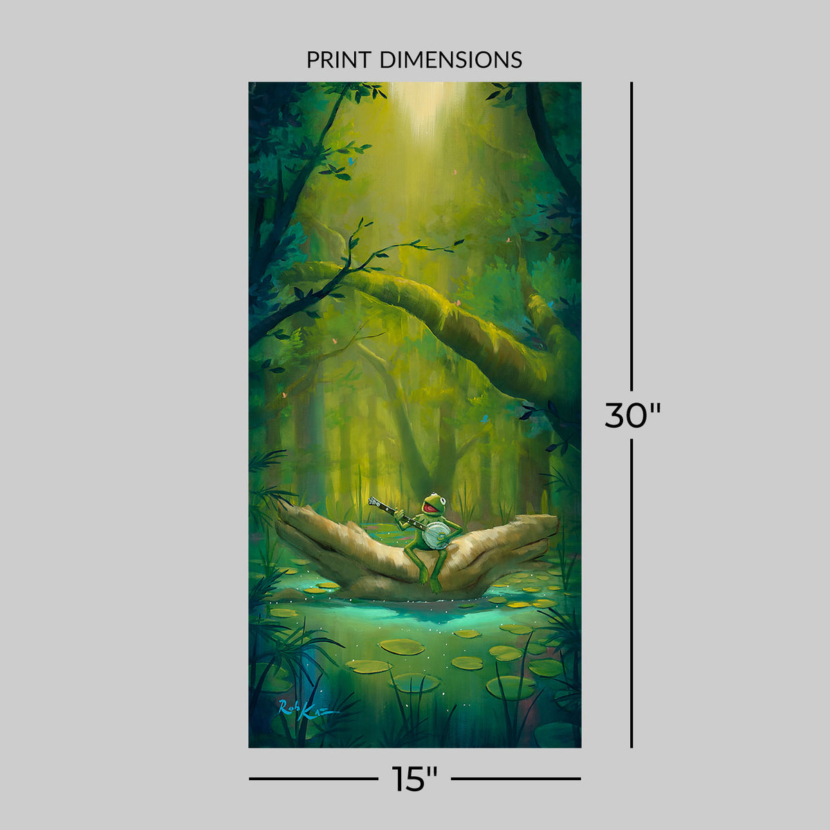 The Dreamers and Me (Signed & Numbered Edition) Disney Kermit the Frog (Art Print)
