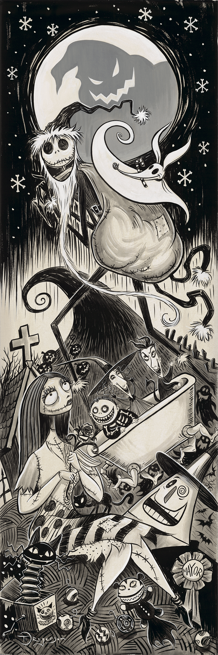 Twas the Nightmare Before Christmas Disney (Art Print)