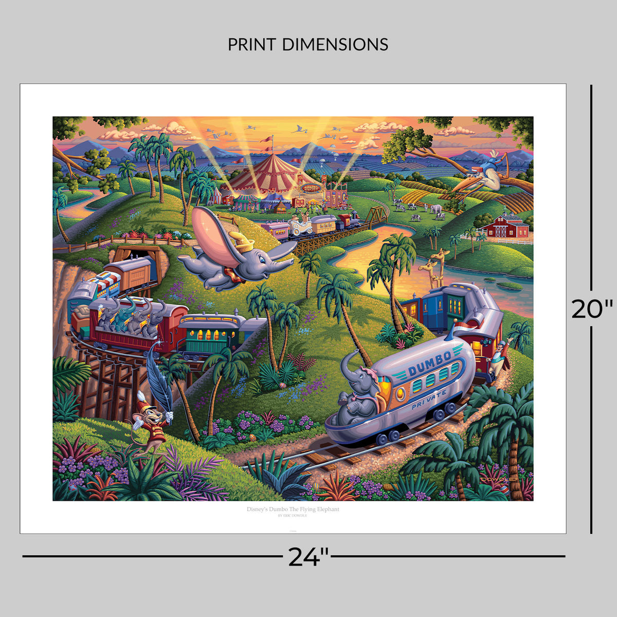Disney’s Dumbo The Flying Elephant Disney & Pixar (Art Print)