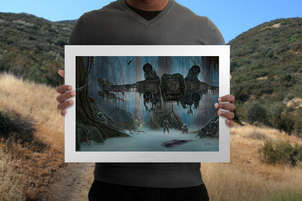 Do. Or do not. There is no try. Star Wars Luke Skywalker Yoda (Art Print)