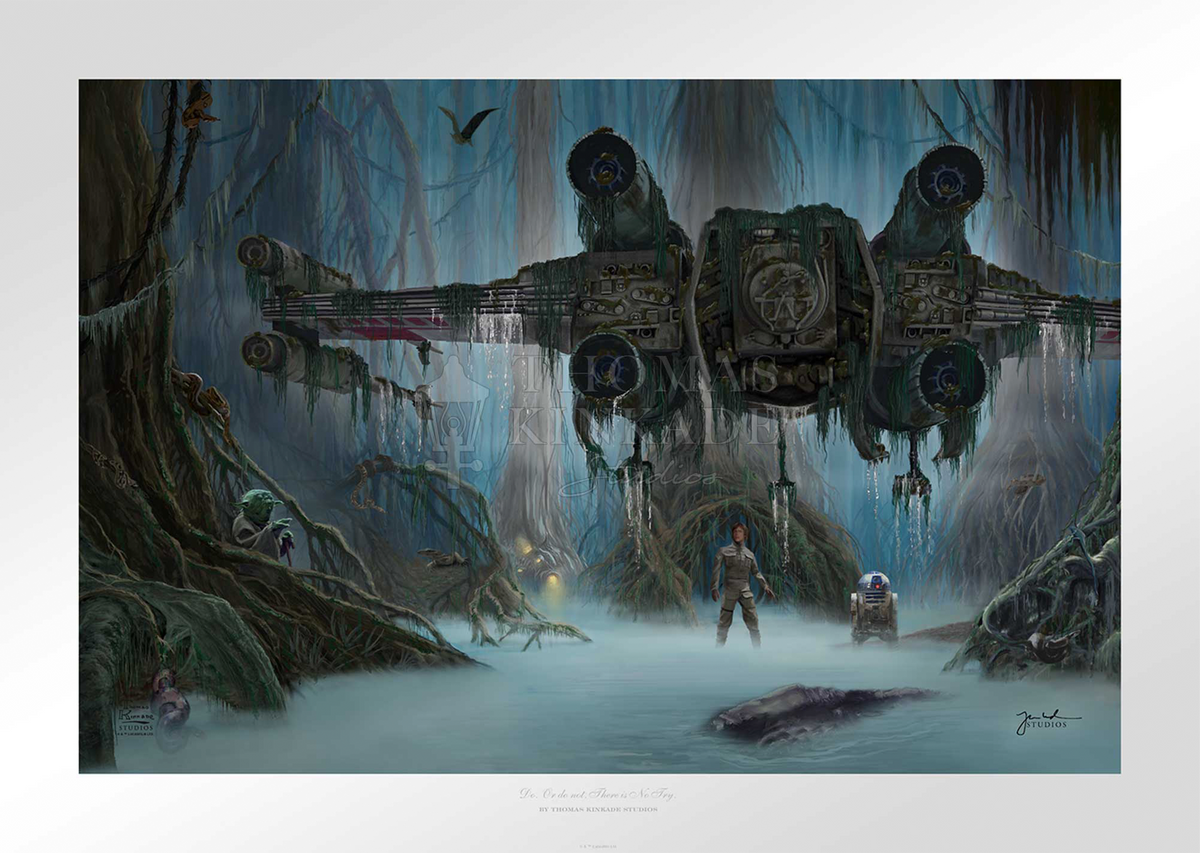 Do. Or do not. There is no try. Star Wars Luke Skywalker Yoda (Art Print)