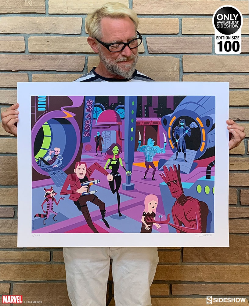 Downtown Knowhere Marvel Guardians of the Galaxy (Art Print)