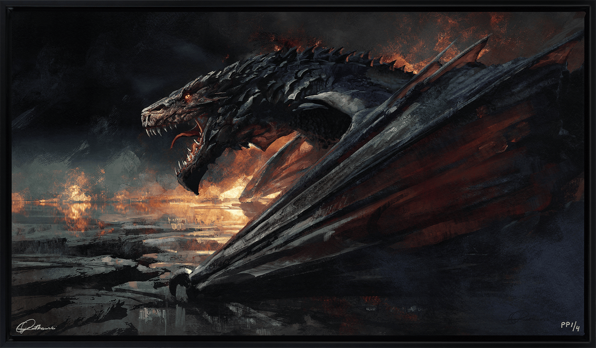 Dragon Cave 2 Greg Rutkowski (Art Print)