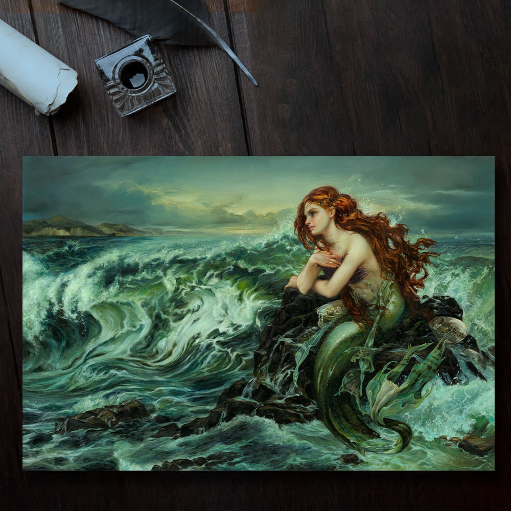 Drawn to the Shore Disney Ariel (Art Print)