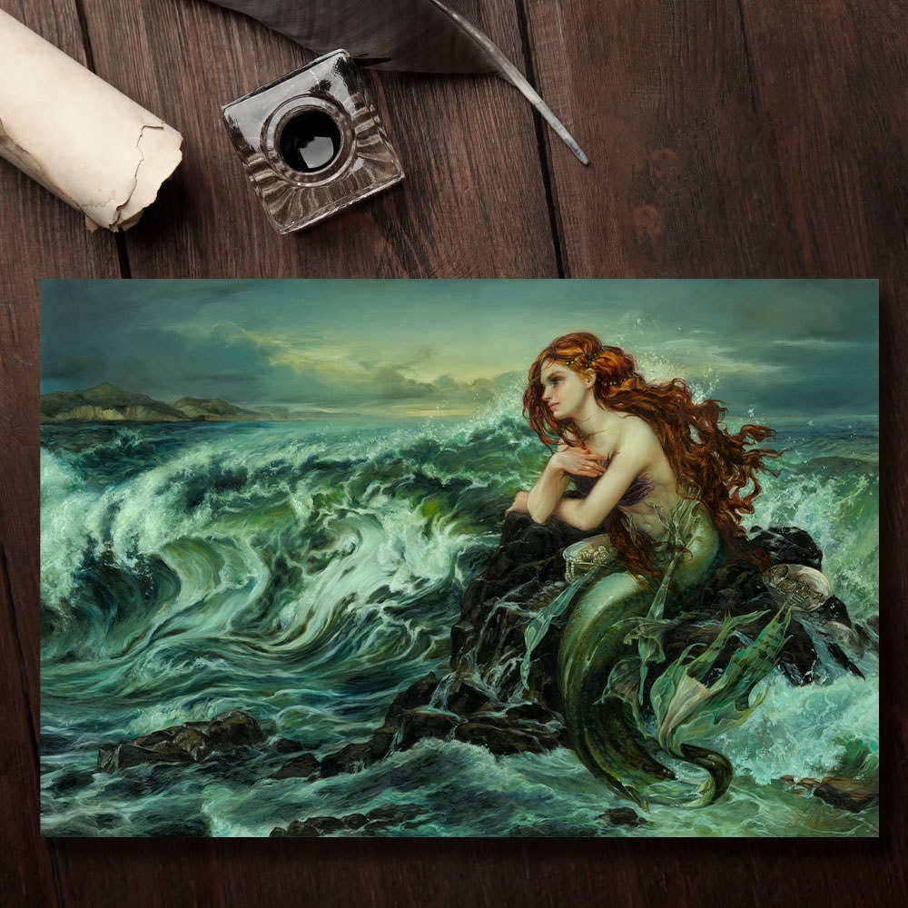 Drawn to the Shore Disney Ariel (Art Print)