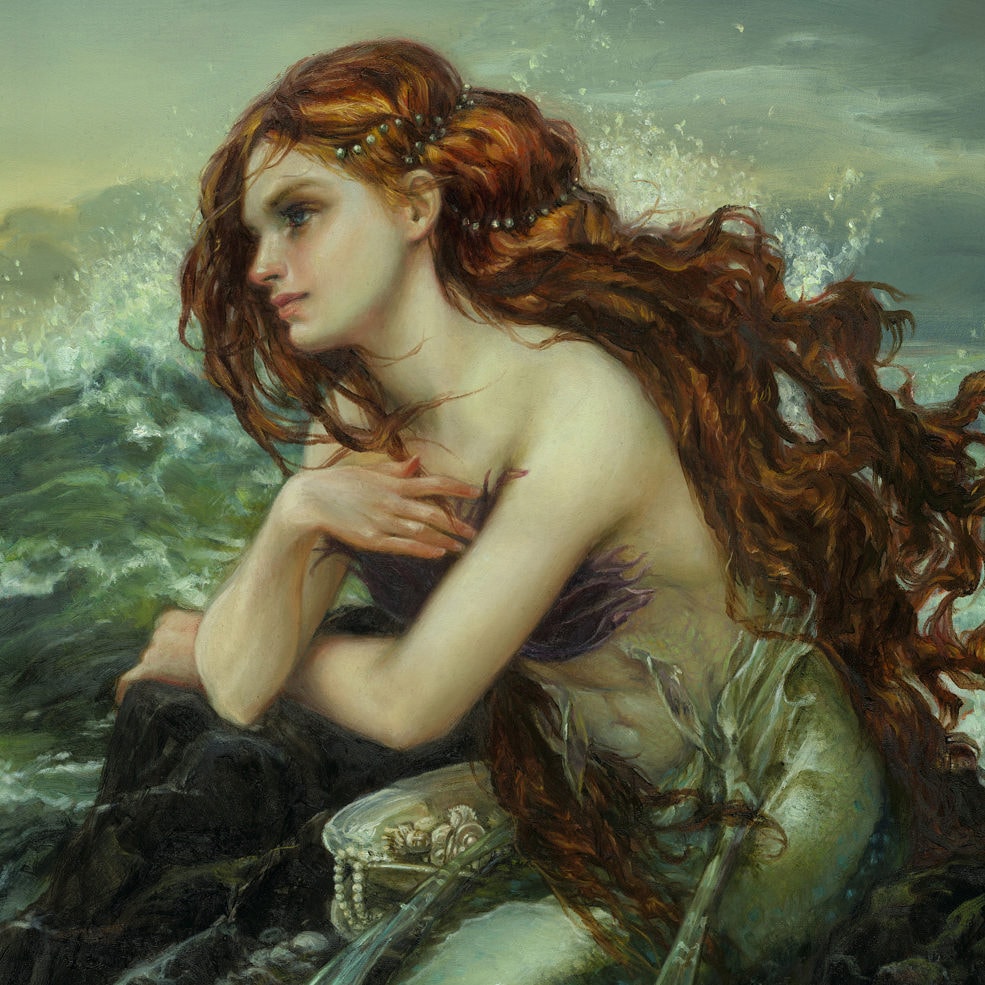 Drawn to the Shore Disney Ariel (Art Print)