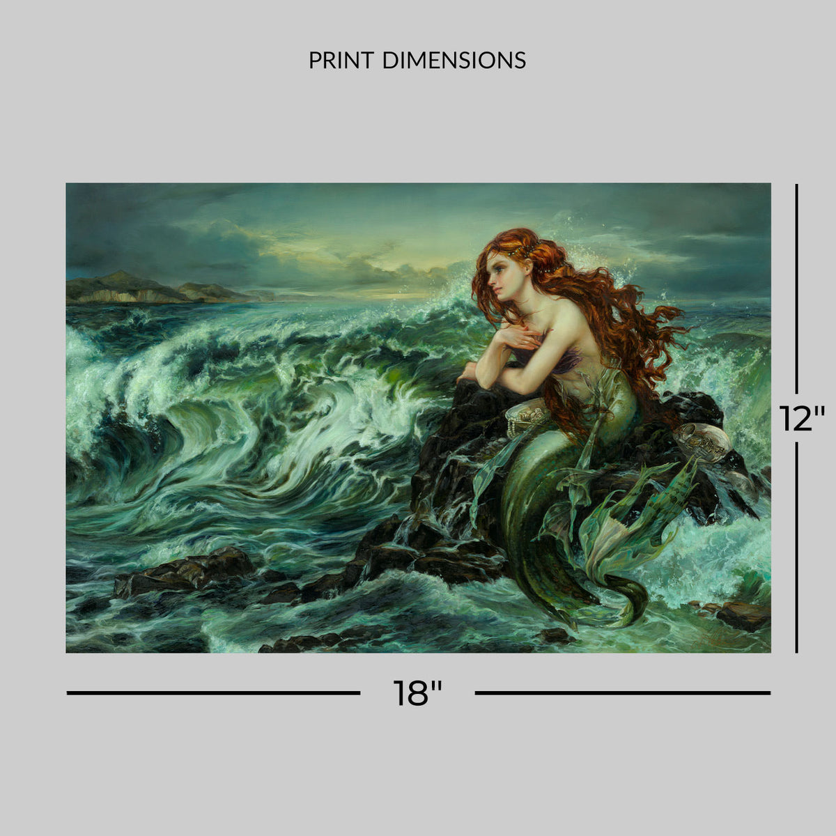 Drawn to the Shore Disney Ariel (Art Print)