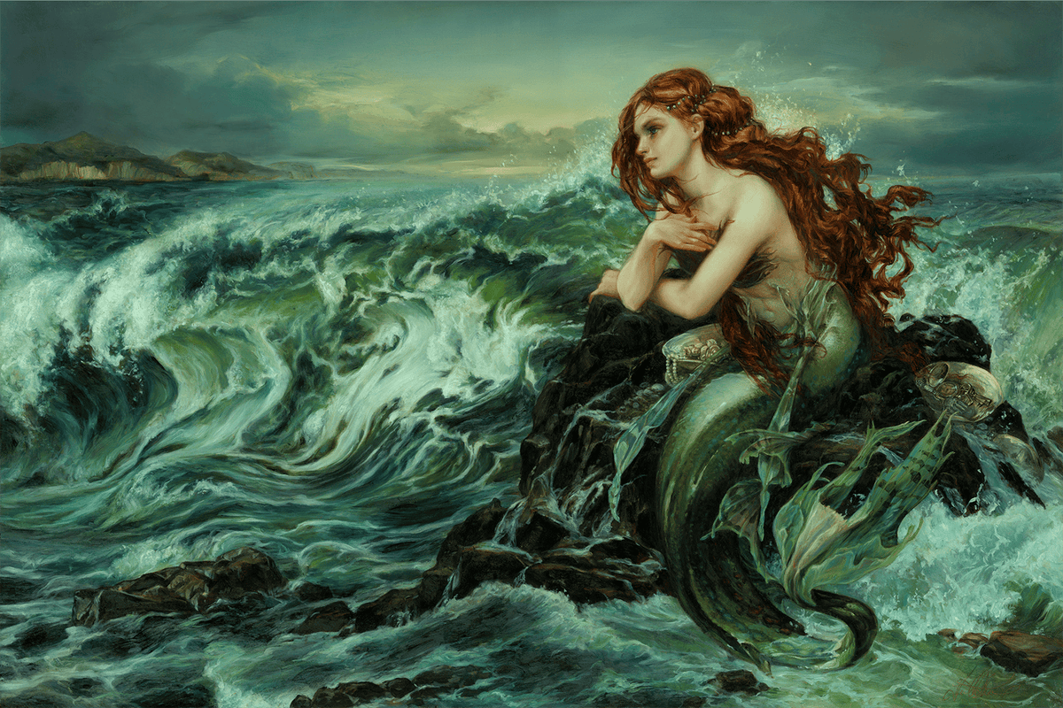 Drawn to the Shore Disney Ariel (Art Print)
