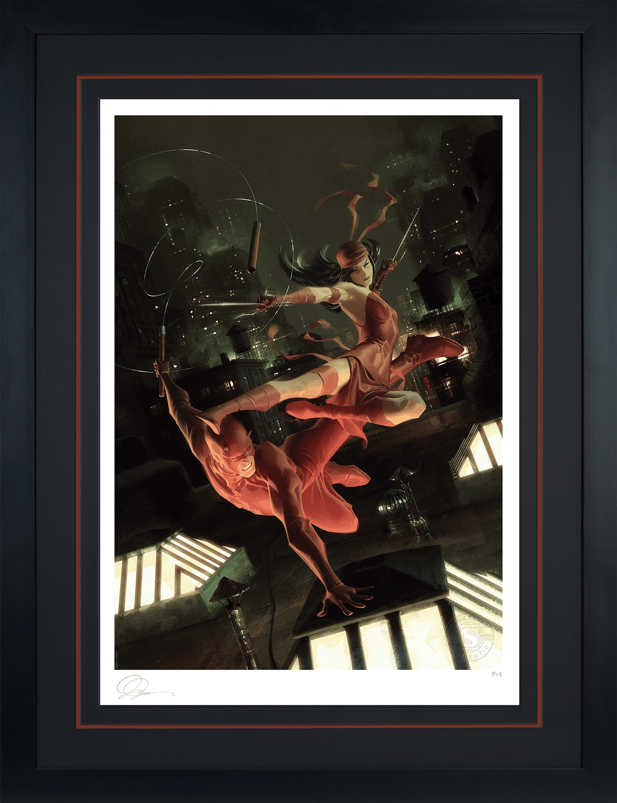 Elektra & Daredevil Marvel Daredevil Elektra (Art Print)