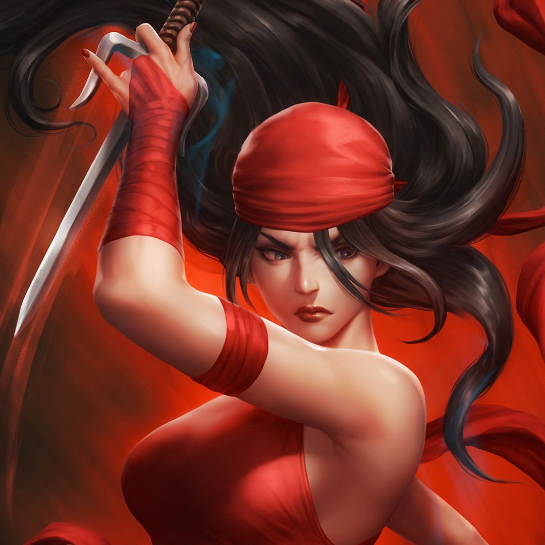 Elektra vs The Hand Marvel (Art Print)