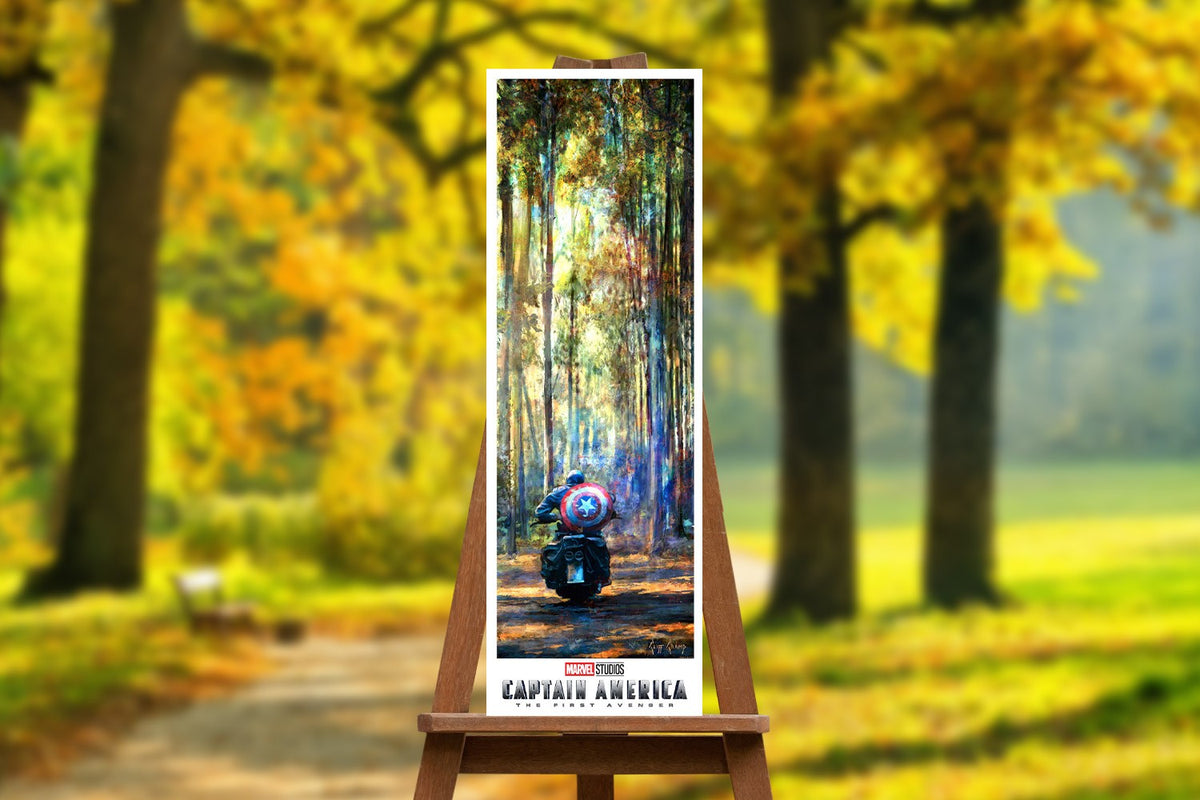 En Route Marvel Captain America (Art Print)