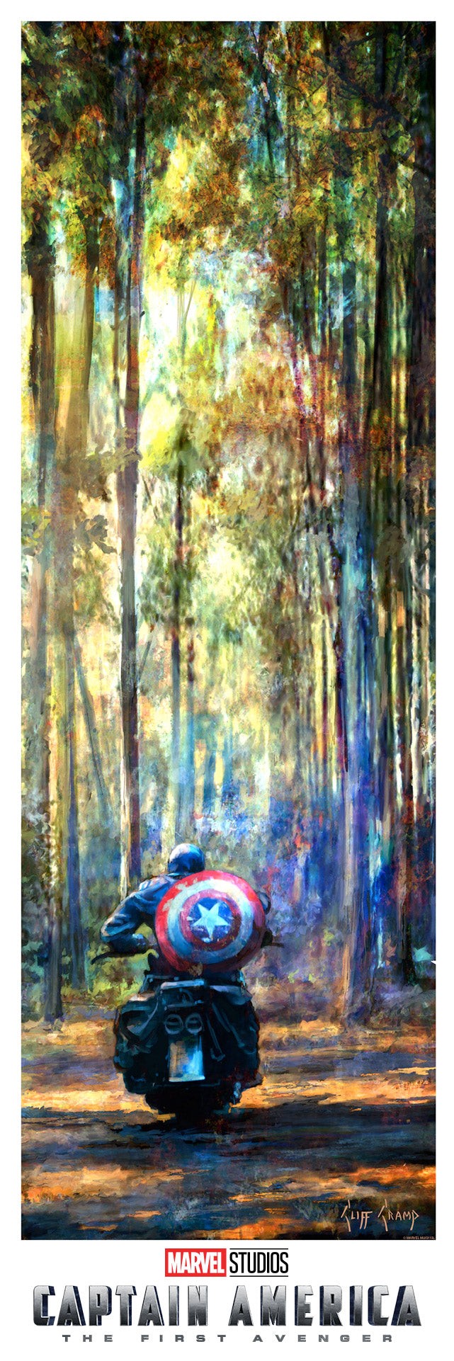 En Route Marvel Captain America (Art Print)