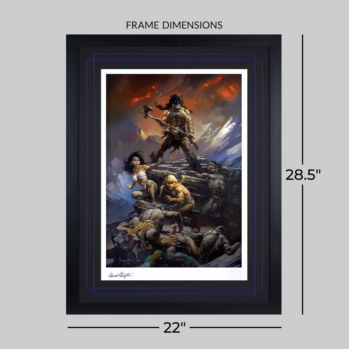 Fire and Ice Frank Frazetta (Art Print)