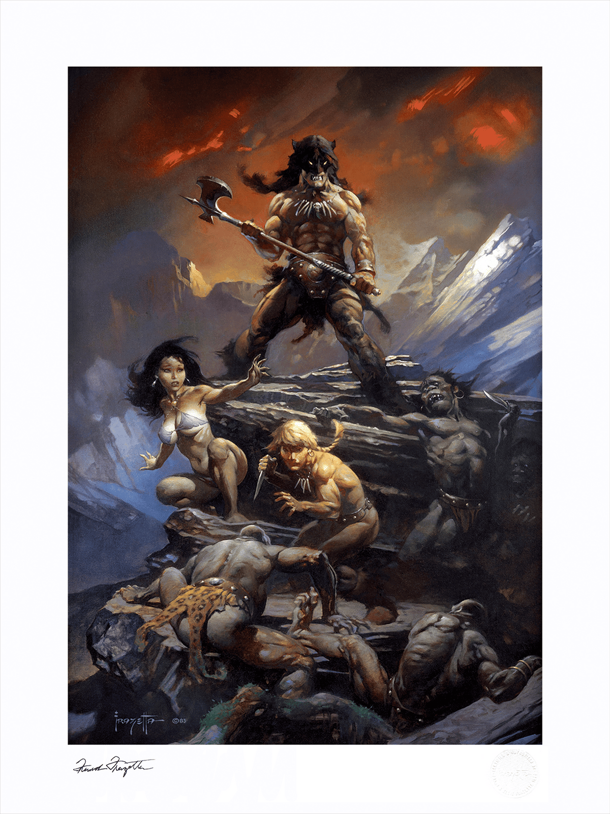 Fire and Ice Frank Frazetta (Art Print)