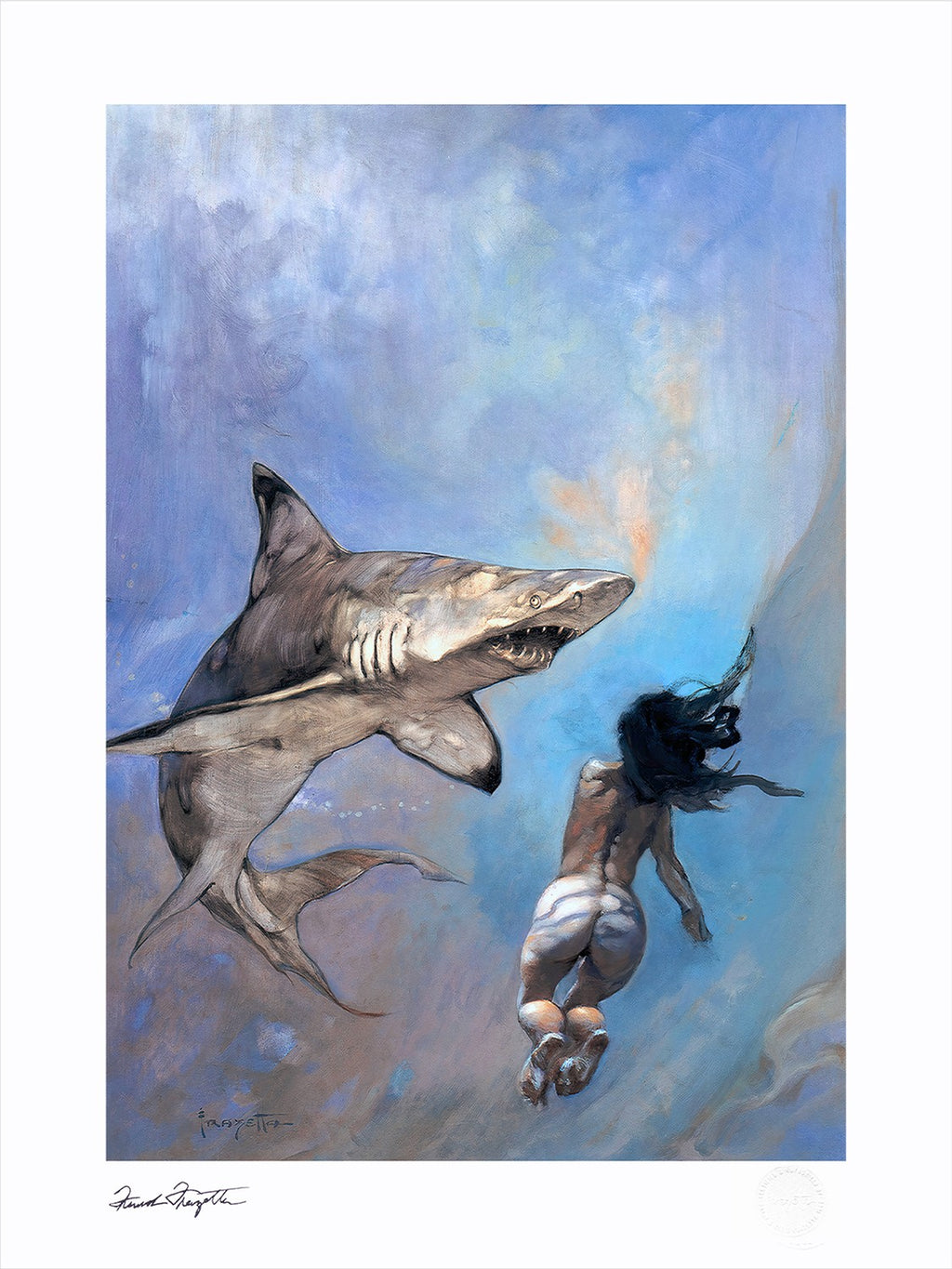 A Requiem for Sharks Frank Frazetta (Art Print)