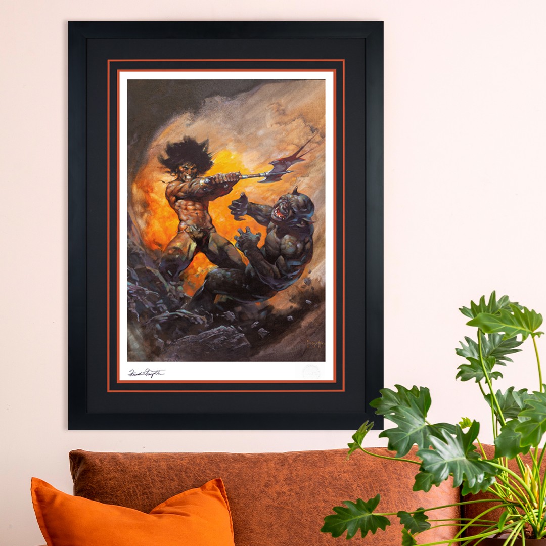 Barbarian with an Axe Frank Frazetta The Barbarian (Art Print)