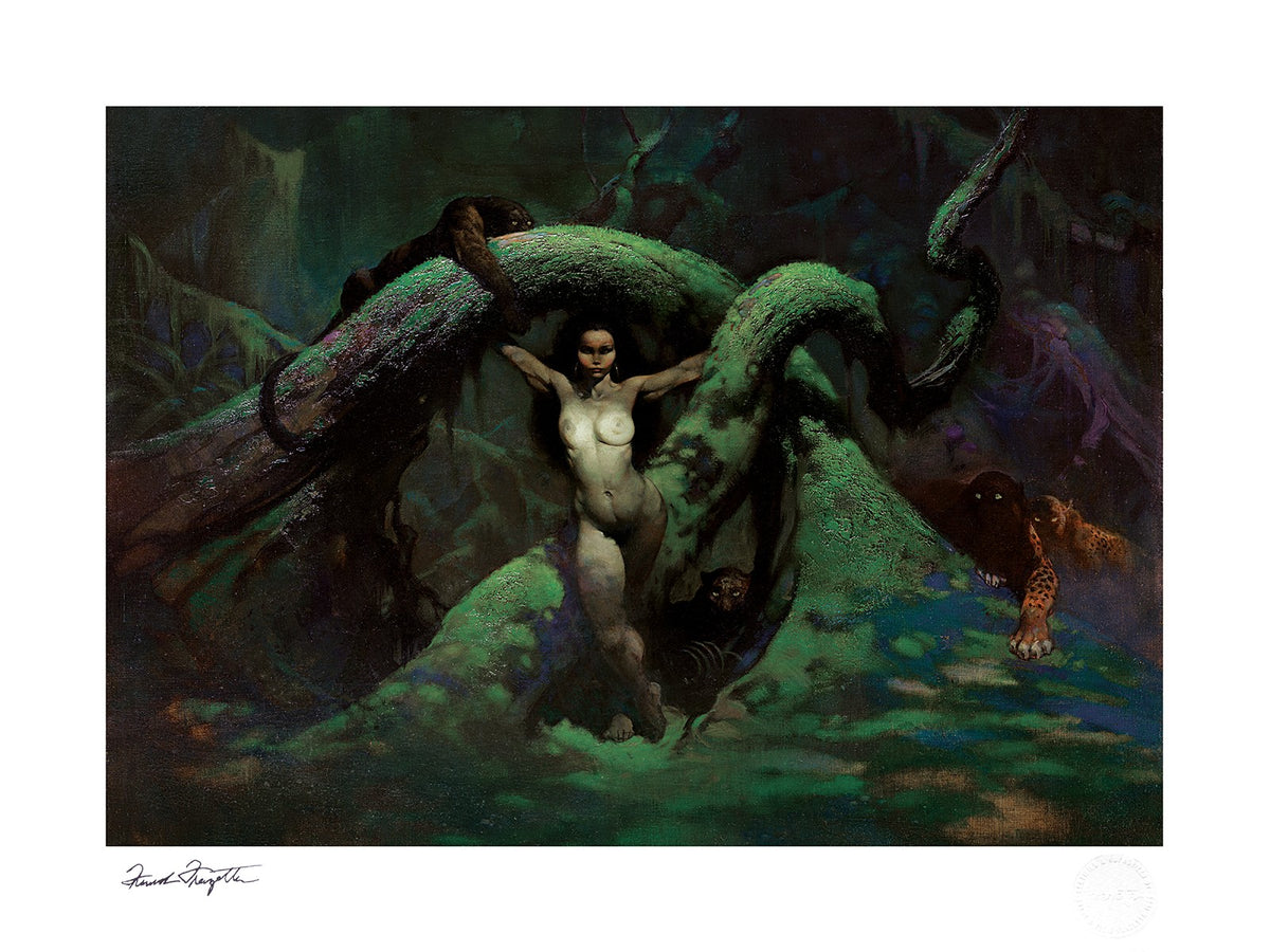 Cat Girl Frank Frazetta (Art Print)