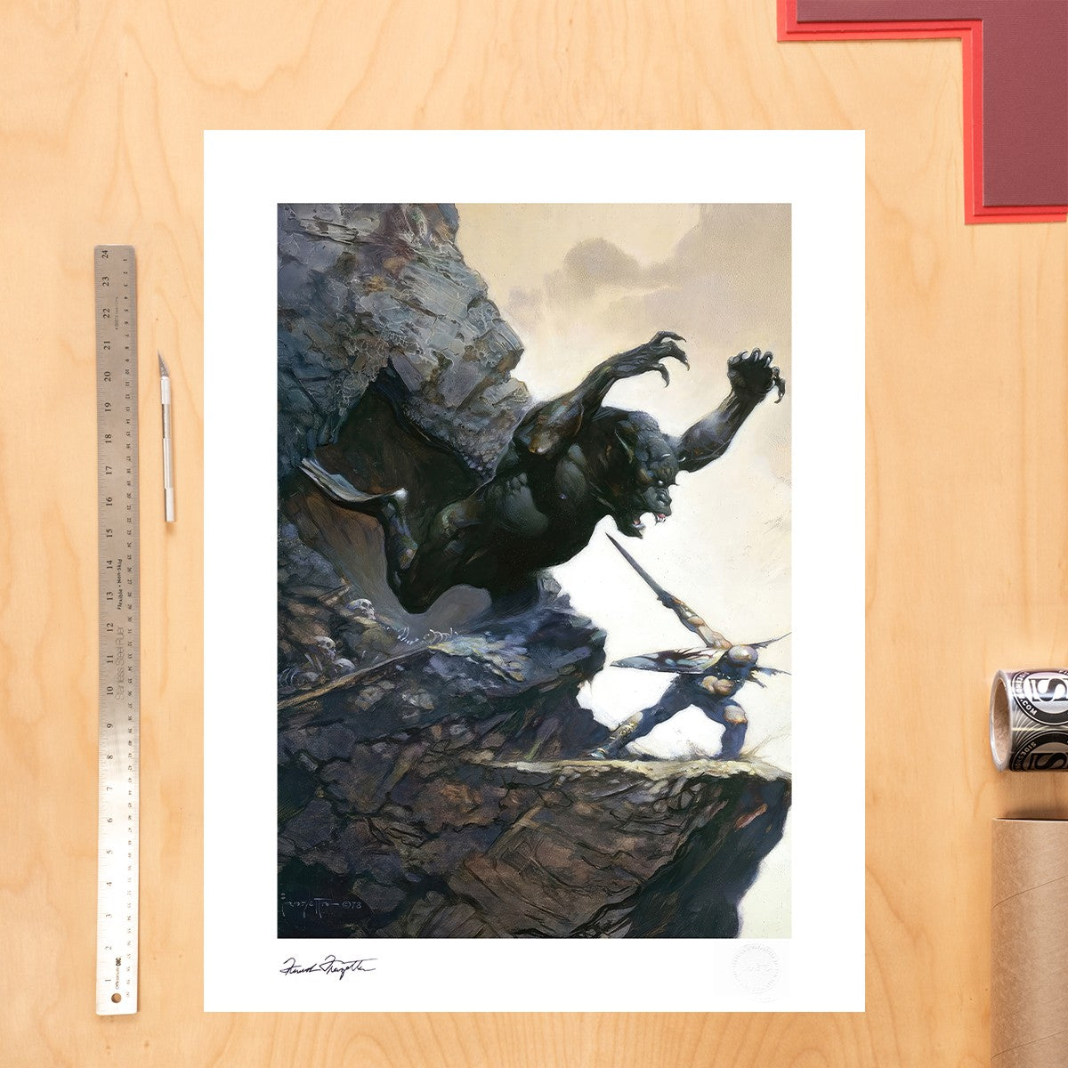 Cave Demon Frank Frazetta (Art Print)