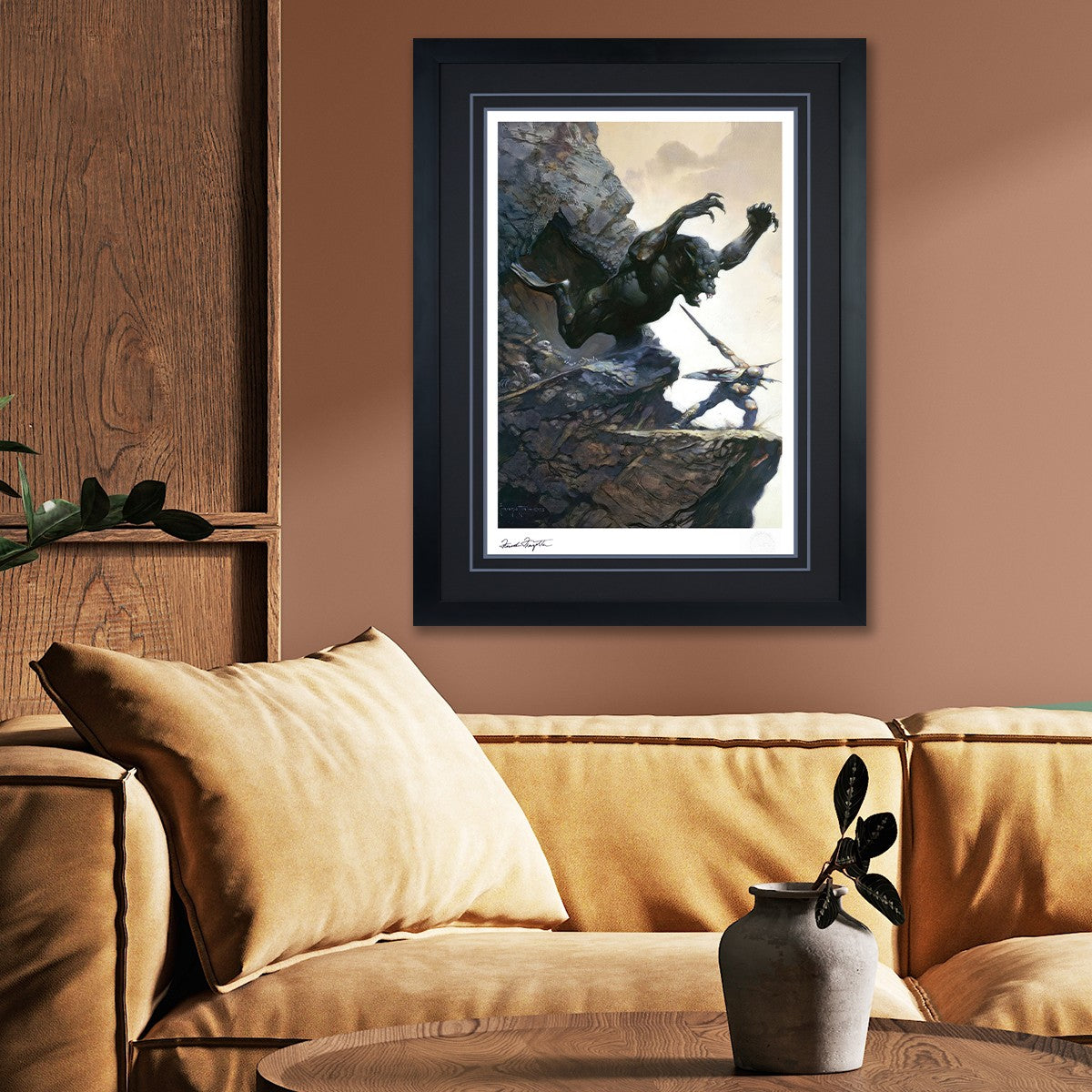 Cave Demon Frank Frazetta (Art Print)