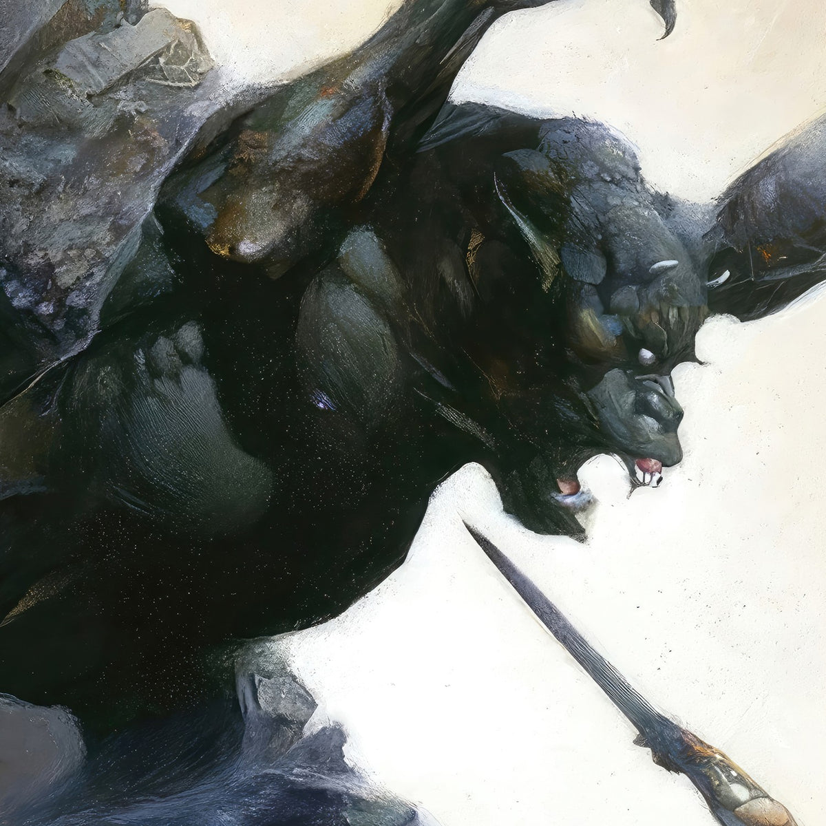 Cave Demon Frank Frazetta (Art Print)