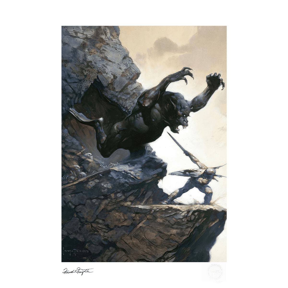 Cave Demon Frank Frazetta (Art Print)
