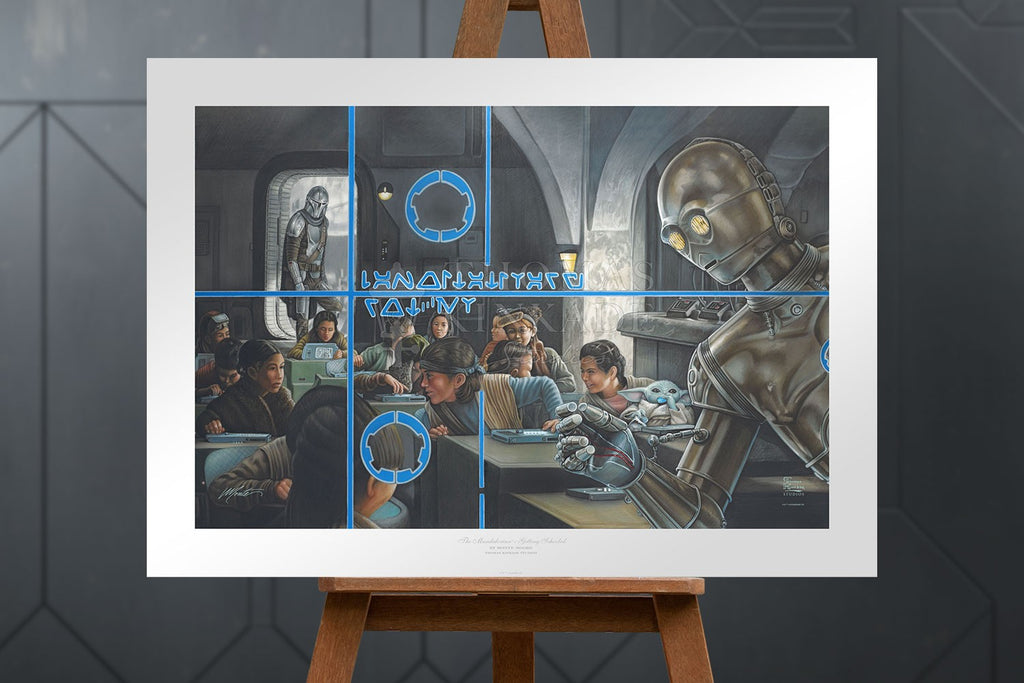 Getting Schooled Star Wars The Mandalorian Grogu (Art Print)
