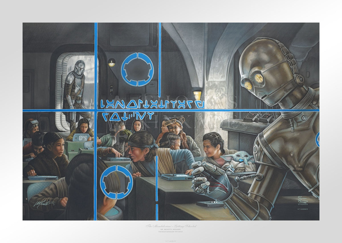Getting Schooled Star Wars The Mandalorian Grogu (Art Print)