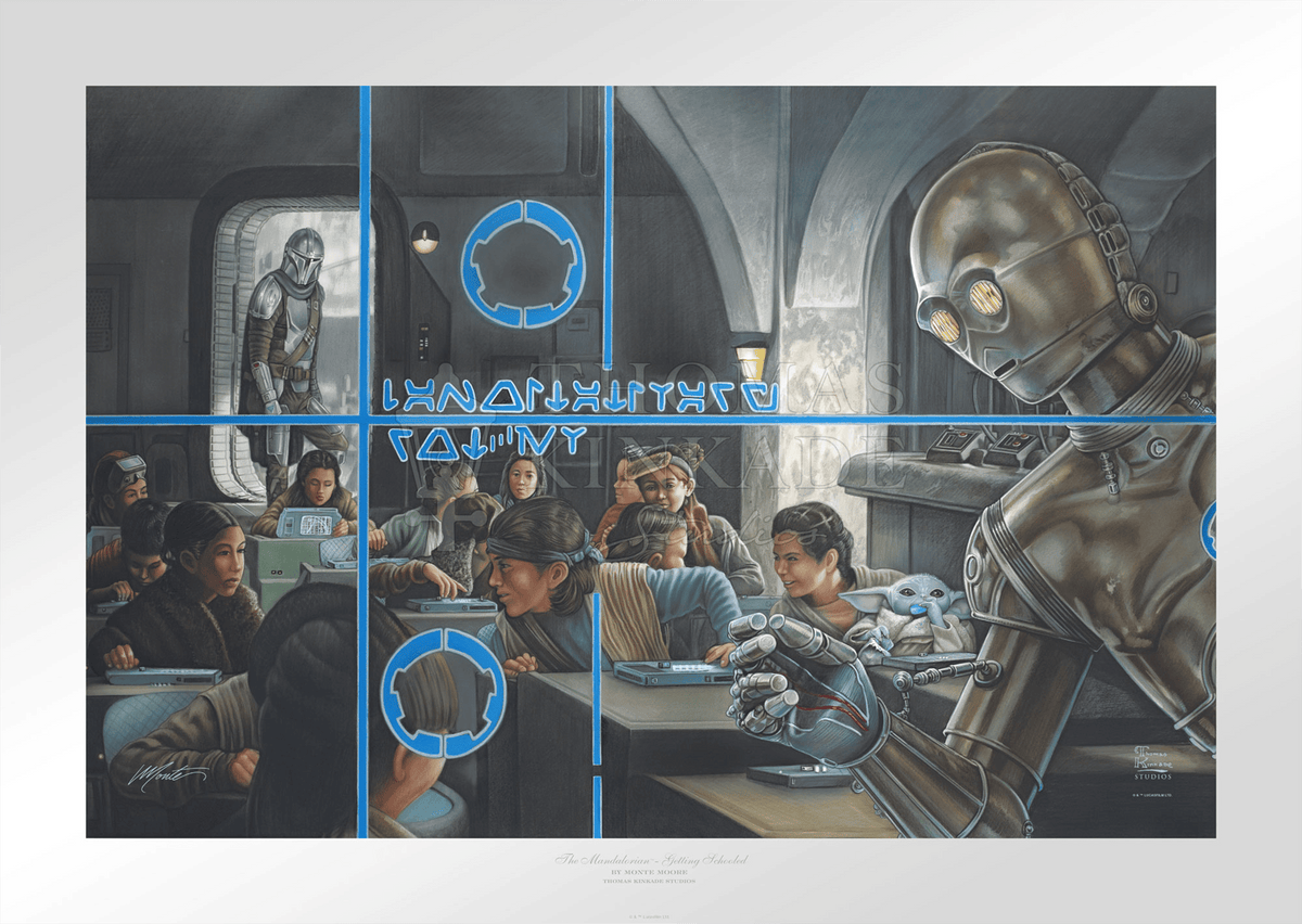 Getting Schooled Star Wars The Mandalorian Grogu (Art Print)