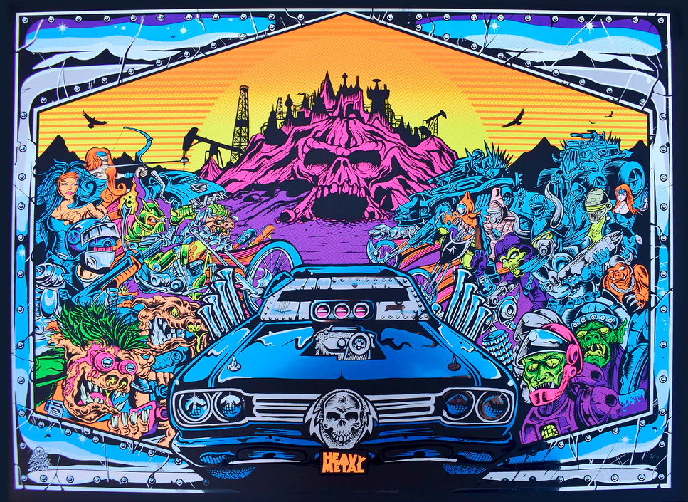 Heavy Metal ‘Burning Chrome’ (Art Print)