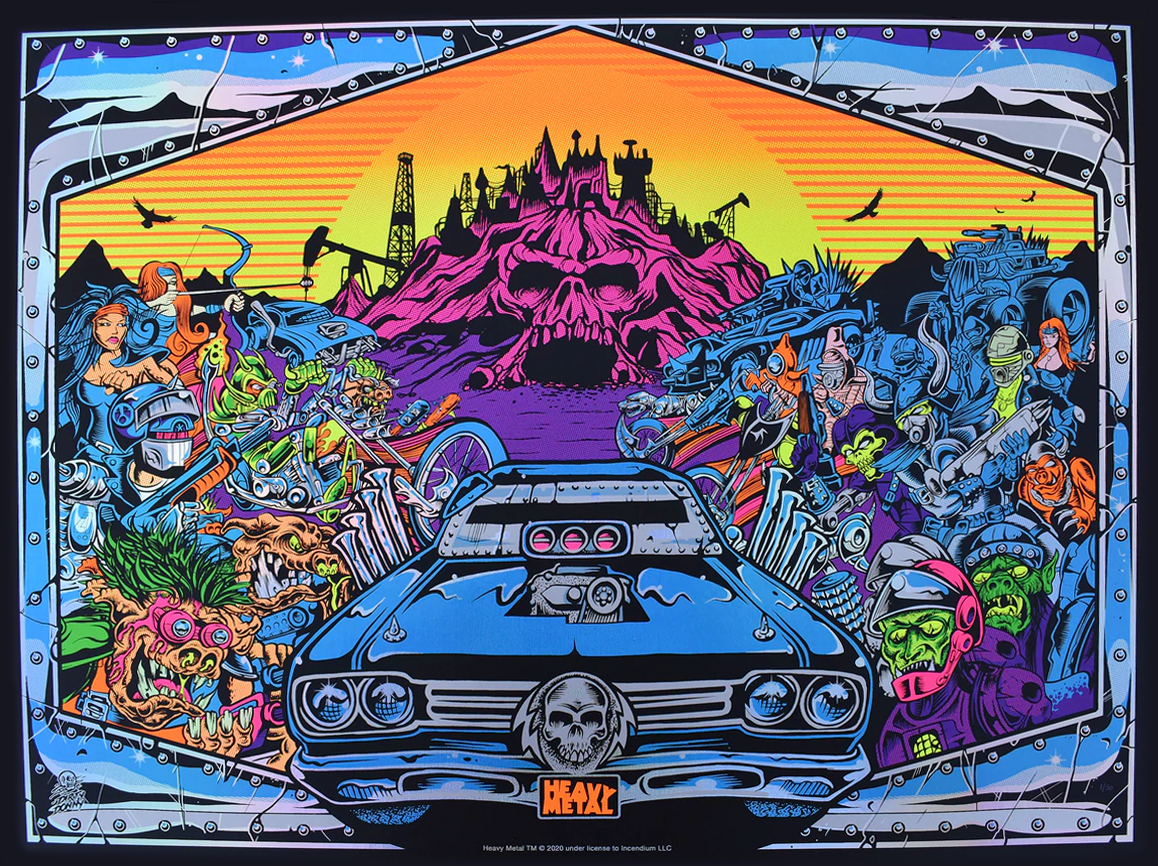 Heavy Metal ‘Burning Chrome’ (Art Print)